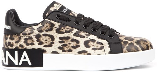 dolce and gabbana leopard sneakers