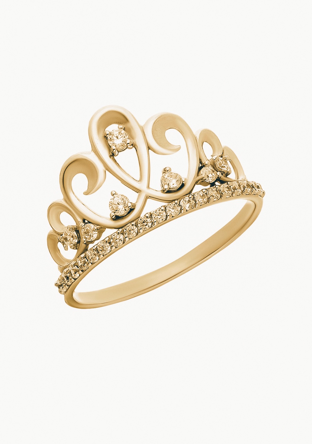 Кольцо корона серебро Санлайт