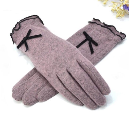 ladies grey gloves