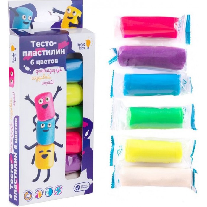 Пластилин Genio kids Тесто 6 цветов TA1090 | отзывы