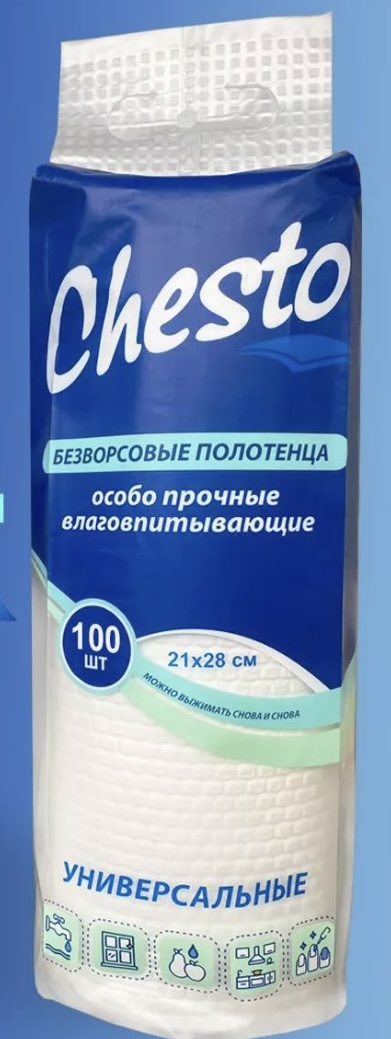 Безворсовые салфетки CHESTO для уборки | отзывы