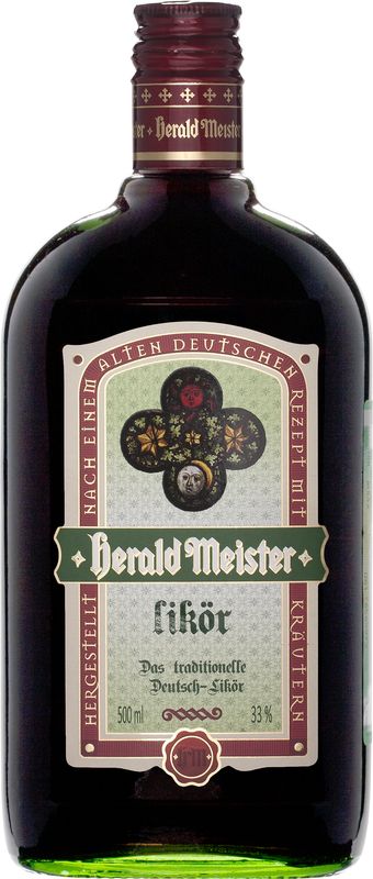 Ликер десертный Минский завод виноградных вин "Herald Meister" - «Недорогой аналог на немецкий ликер "Jagermeister".»