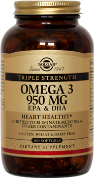 Витамины Solgar OMEGA-3 ЭПК и ДГК, Тройная сила 950 мг фото