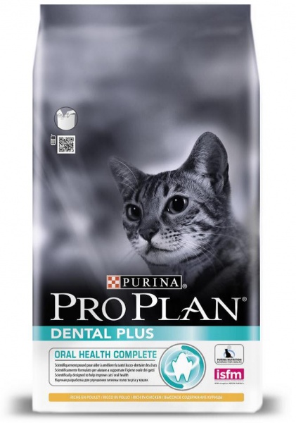 Корм для кошек Pro Plan Dental Plus Здоровье полости рта с Курицей - «У  Вашего питомца дурно пахнет изо рта? Мечтаете, чтобы корм не только кормил,  но и чистил коту зубы? Это