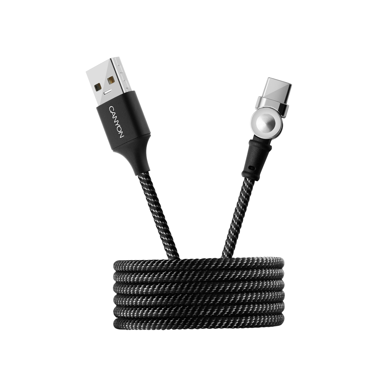 Кабель USB для мобильного телефона Canyon Type-C с магнитной поворотной  системой UC-8 | отзывы