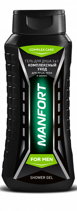 Гель для тела Manfort 3 в 1 Комплексный уход для лица, тела и волос ...