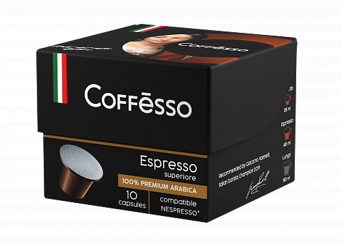 Капсулы для кофе-машин Coffesso "Espresso superiore" | отзывы