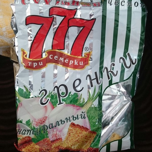 Гренки 777 со вкусом красной икры