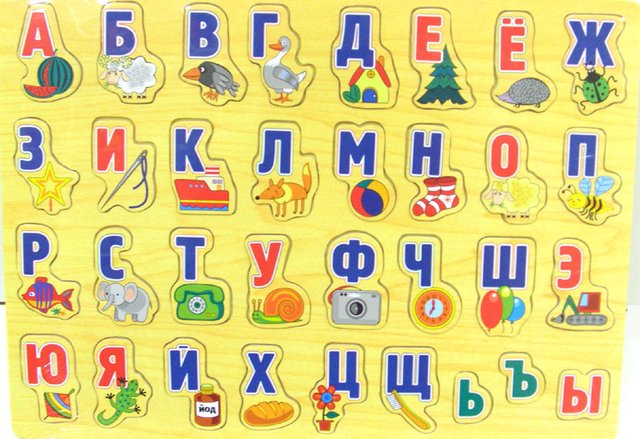 Алфавит русский в столбик