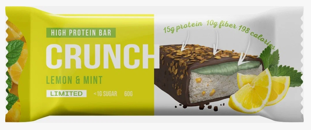 Протеиновый батончик BootyBar Crunch Лимон & мята | отзывы
