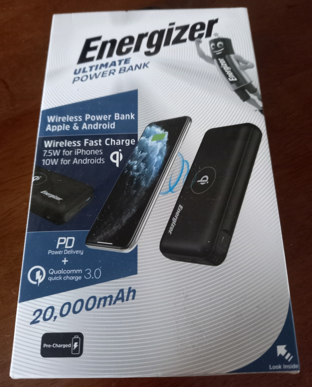 Портативный аккумулятор energizer qe20007pq