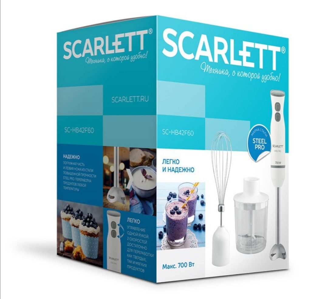 Блендер погружной SCARLETT SC-HB42F60 - «Незаменимый кухонный помощник ...