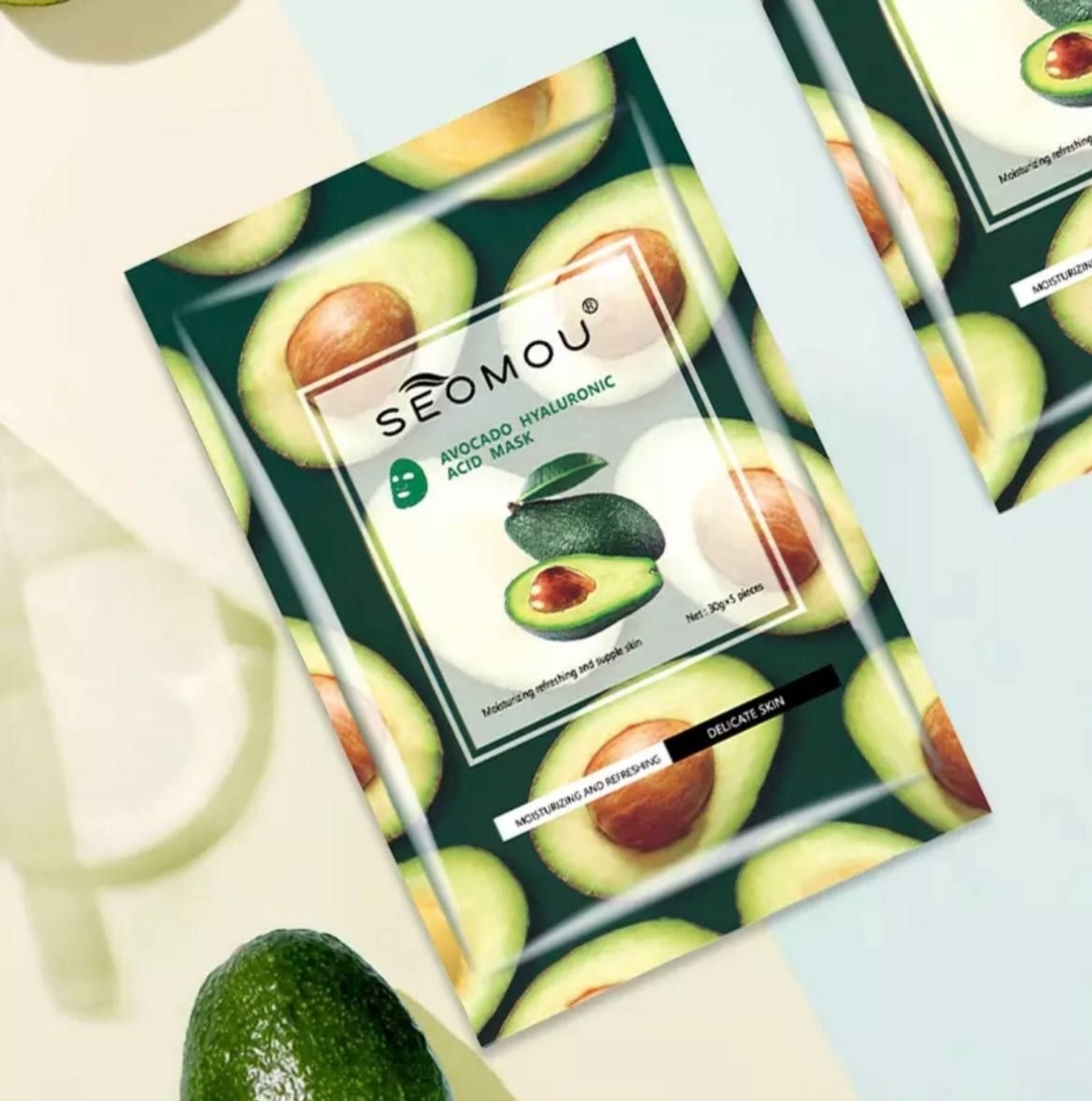 Тканевая маска для лица Seomou Avocado Hyaluronic Acid Mask - «Маска  отлично убирает сальность с кожи, а вот что касается увлажнения, так я  ждала от нее большего эффекта» | отзывы