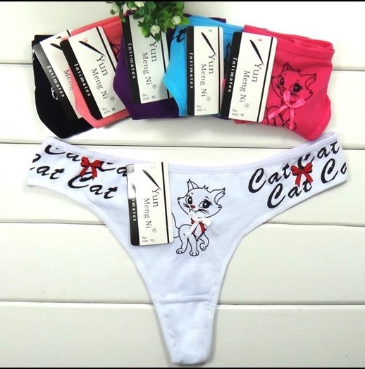 Трусики-стринги Aliexpress Cotton Women's Sexy Thongs G-string Underwear  Panties Briefs For Ladies T-back,Free Shipping,1pcs/Lot 87233