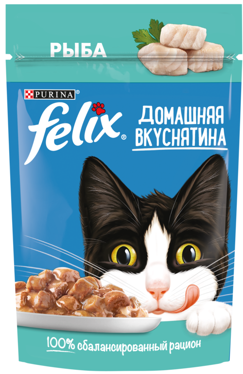 Корм для кошек FELIX Домашняя вкуснятина со вкусом рыбы в соусе | отзывы