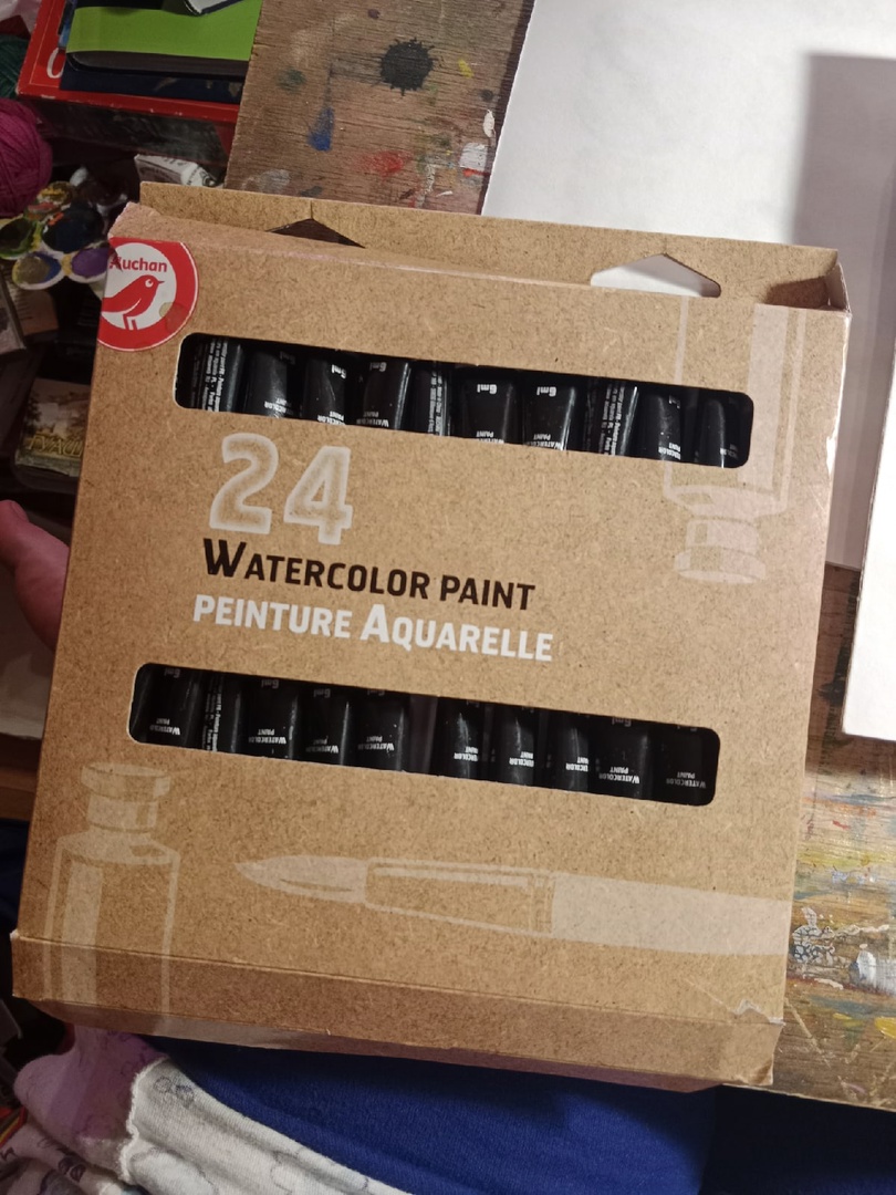 Акварельные краски watercolor paint auchan - «Однако, очень достойные  краски за свою цену! Обзор, выкраски, смеси, пример, ощущения» | отзывы