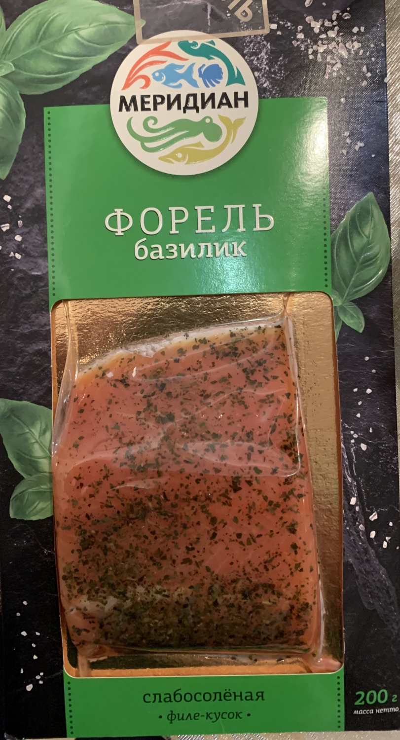 Форель радужная Меридиан Филе- кусок с базиликом - «Супер вкусная и сочная  форелька с базиликом 🍣» | отзывы