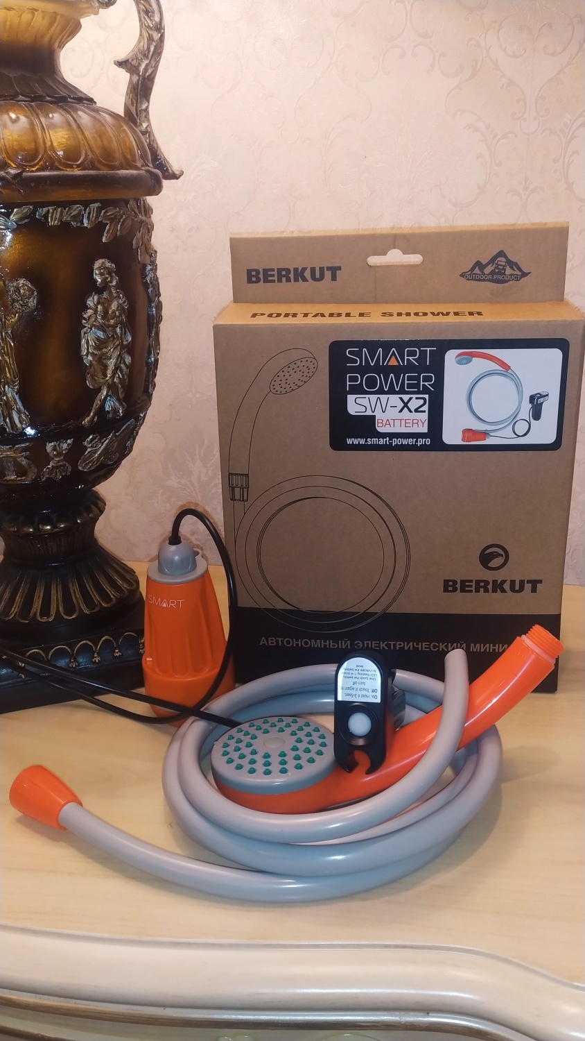 Портативный мини-душ Berkut Smart Power SW-X2 - «Портативный душ Беркут -  комфорт, доступный даже в полевых условиях. Просто набери ведро воды» |  отзывы