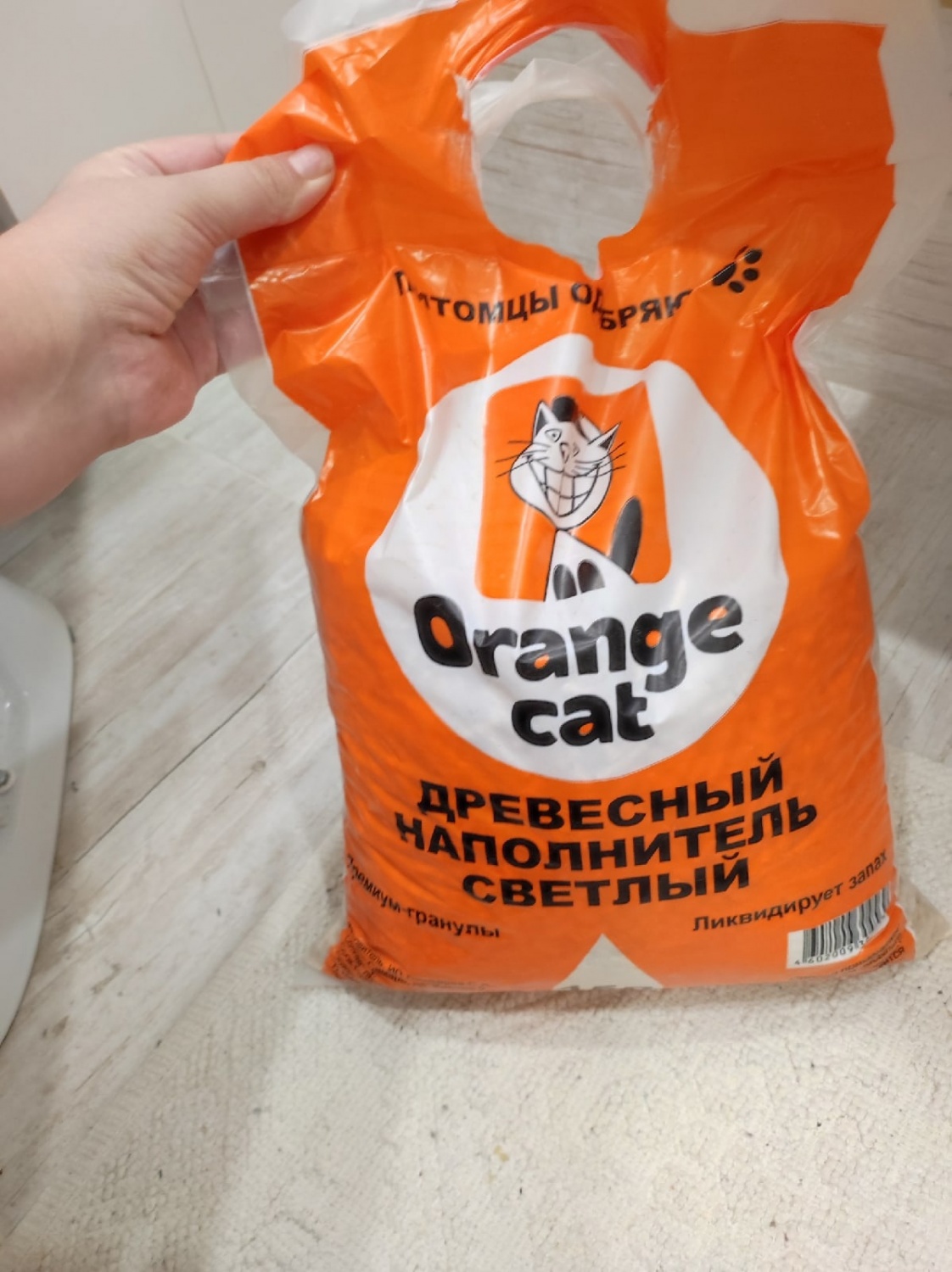Наполнитель для кошачьего туалета Orange cat Древесный светлый | отзывы