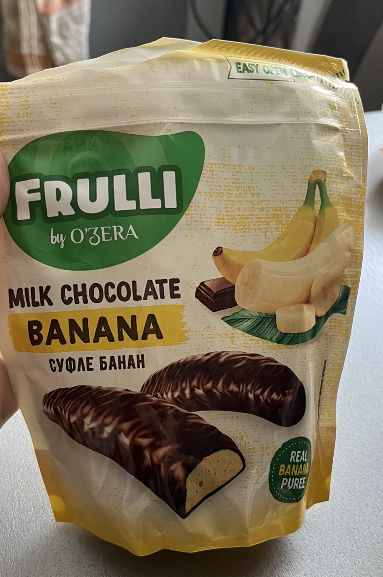 Конфеты суфле O'Zera Frulli банан в шоколаде | отзывы