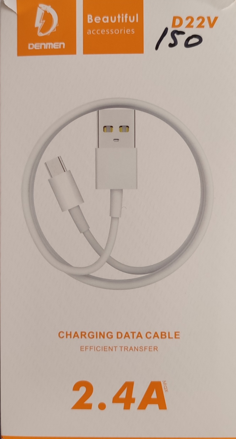 Кабель USB для мобильного телефона DENMEN CHARGING DATA CABLE efficient  transfer 2.4A - «Самая длинная зарядка в моей жизни» | отзывы