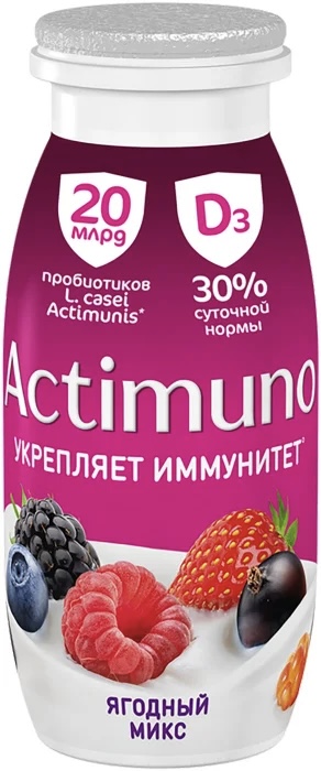 Кисломолочный напиток Actimuno обогащенный лактобактериями l.casei и ...
