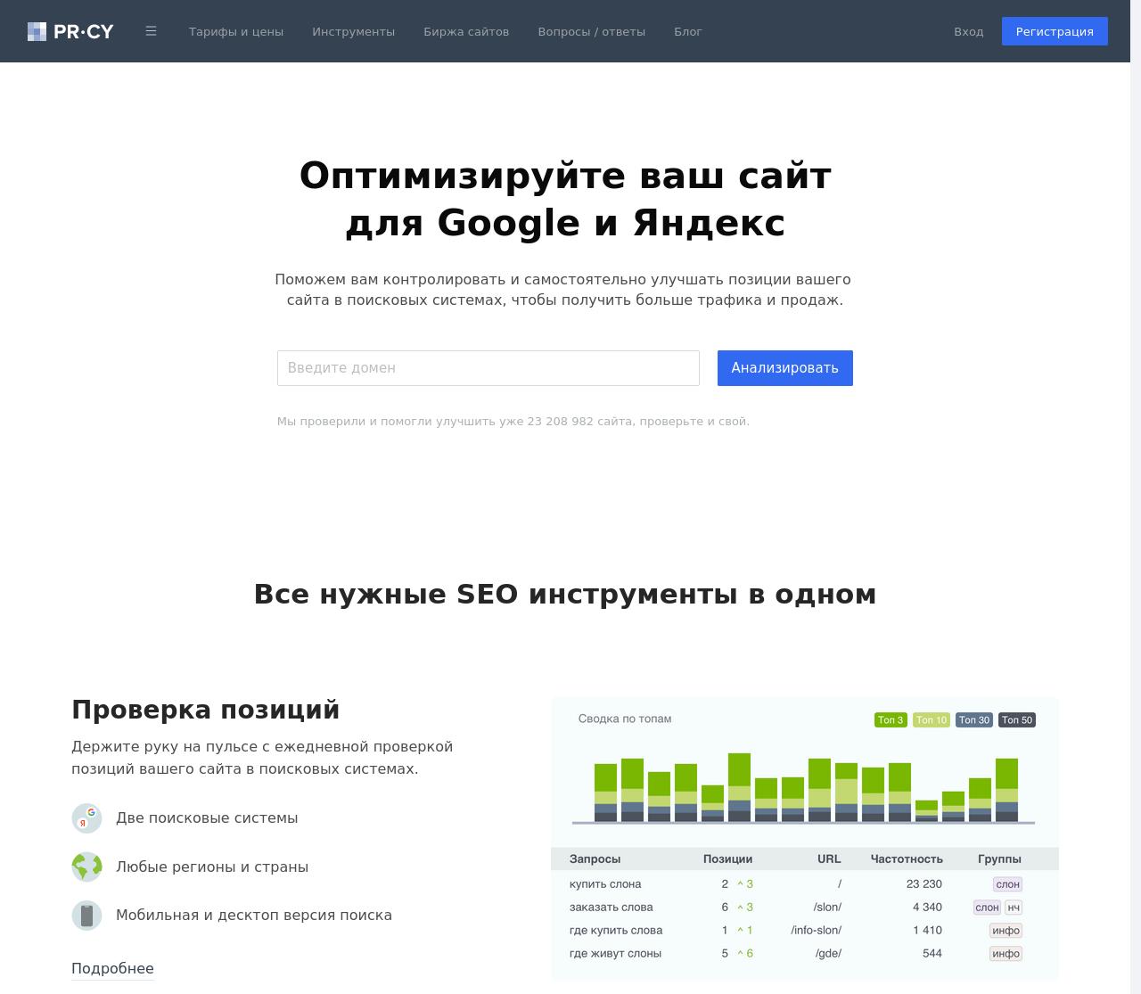 Сайт Pr-cy анализ сайтов - «Простой анализ сайта» | отзывы