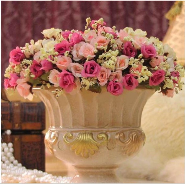 silk flower wedding bouquet