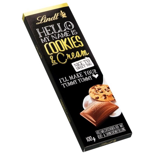 Шоколад Lindt HELLO Cookies&Cream. 