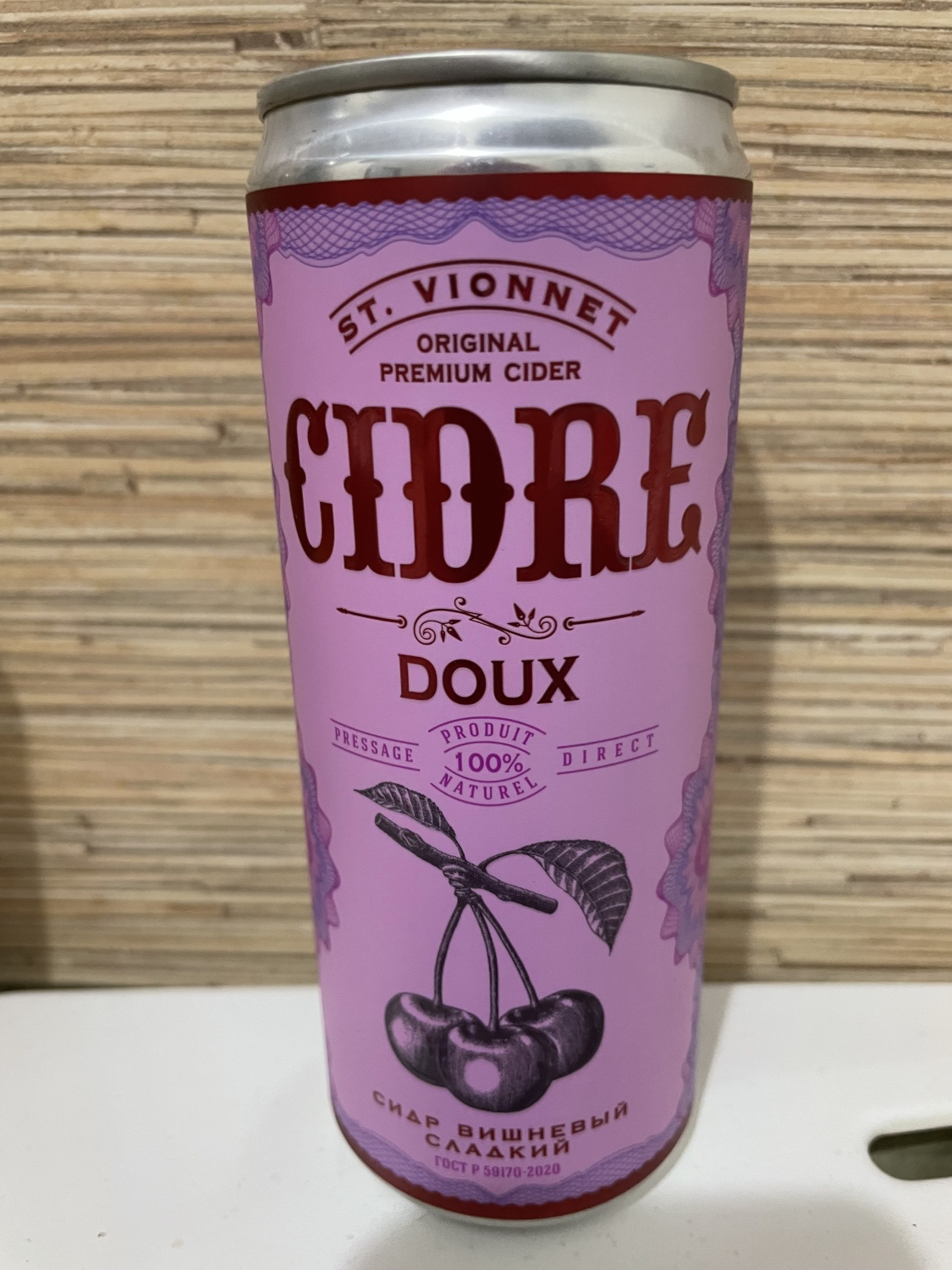 Сидр St. Vionett Cidre doux вишневый сладкий | отзывы