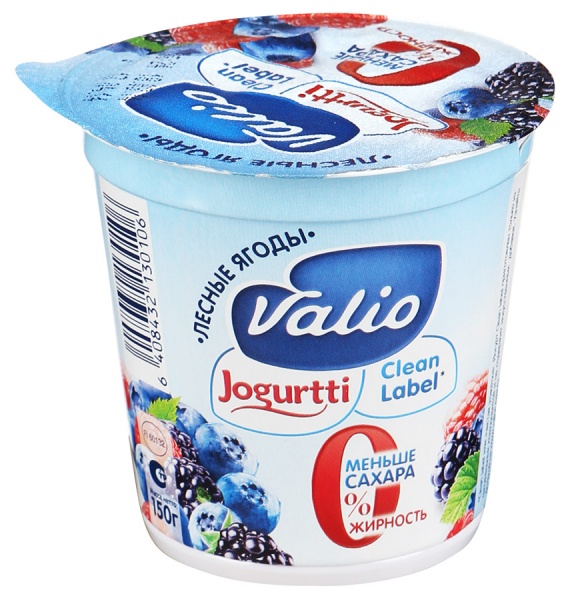 Йогурт Valio Сlean Label "Лесные ягоды" 0% - «Ягоды в лесу. Нет. Лес и ...