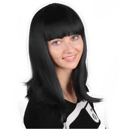 long black wig