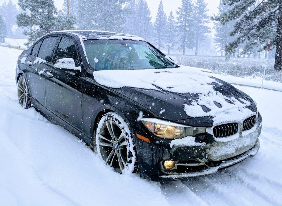 BMW f10 черный зима