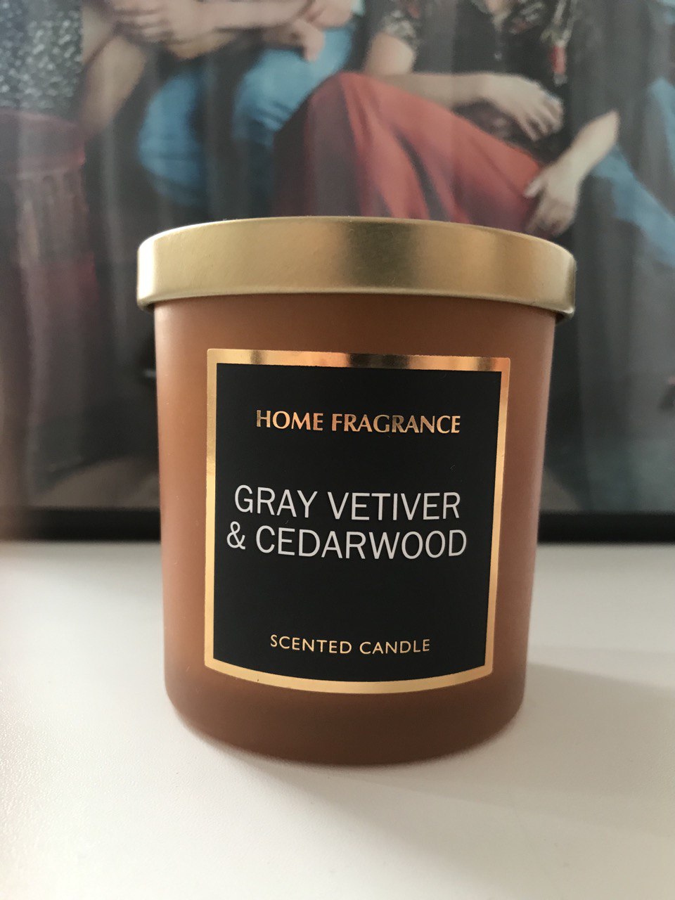 Ароматическая свеча Home Fragrance Gray Vetiver & Cedarwood - «Бюджетный  гарант домашнего уюта» | отзывы