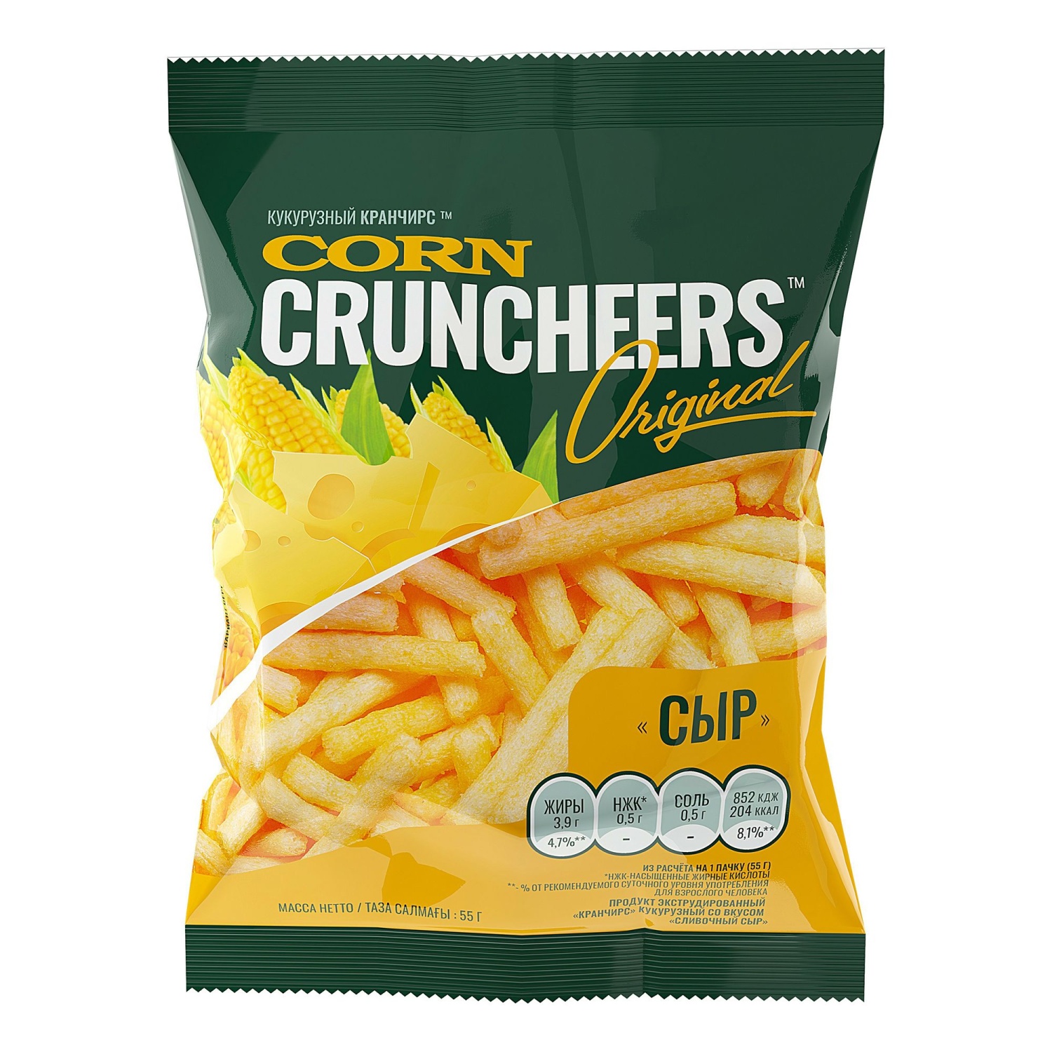 Кукурузные снеки Corn cruncheers Кукурузный кранчис «сыр ...