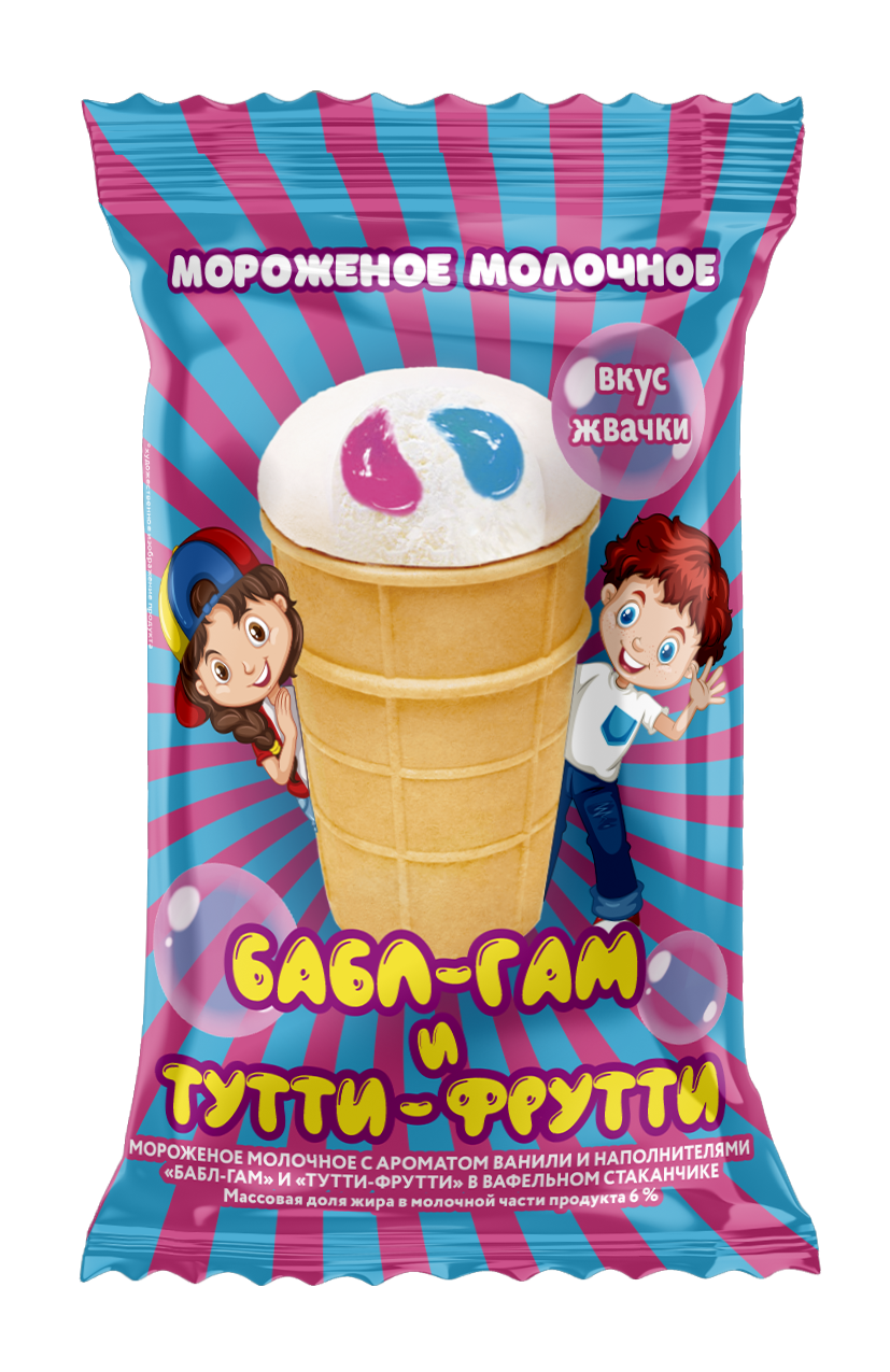 Мороженое Бабл гам и Тутти Фрутти Детское | отзывы