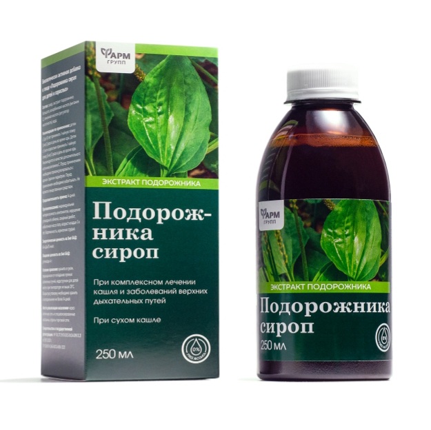 БАД ФармГрупп Подорожника сироп для детей и взрослых | отзывы