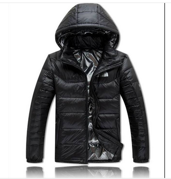 men's hooded down jacket clearance