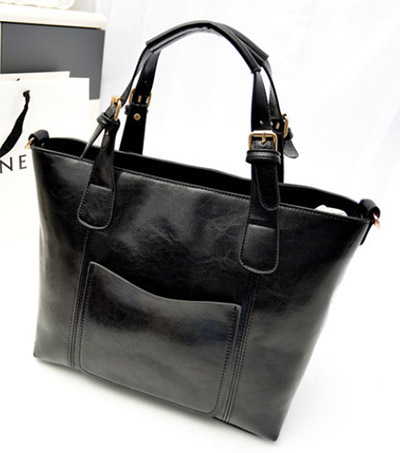 bueno black leather handbags