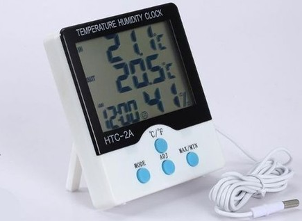 Термогигрометр HTC TEMPERATURE HUMIDITY CLOCK HТC-2A фото