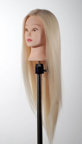 Голова-манекен для причесок, волосы 30 - 40 см Шатенка Dewal M-2023M-6