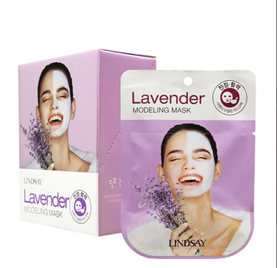Альгинатная маска Lindsay Lavender Modeling Mask Расслабляющая c экстрактом лаванды для выравнивания текстуры кожи лица фото