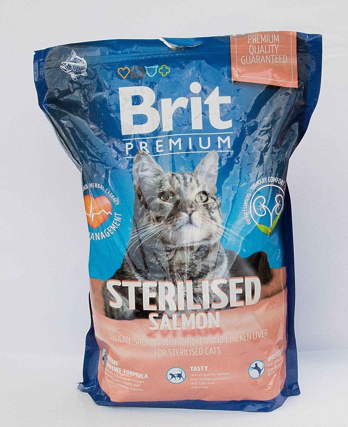 Корм для кошек Brit Premium Cat Sterilised Salmon. 