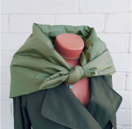 Дутая косынка Aliexpress Fashion quilted headscarf puffer scarf triangle shawl Hood Scarf puffy light and warm kerchief winter Puff Neck scarf-hood фото