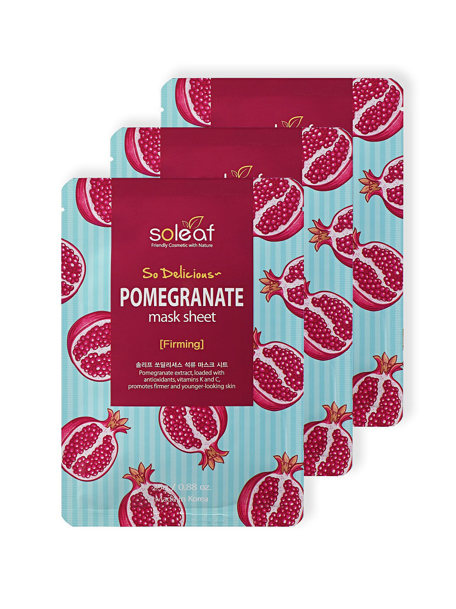 Тканевая маска для лица Soleaf So Delicious Pomegranate mask sheet ...