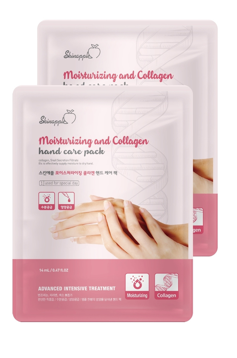 Маска-перчатки для рук Skinapple Moisturizing and Collagen hand care pack -  «Хотите впустую потратить 100 с лишним рублей и 30 минут ⏰ времени? Можете  купить эту маску. В противном случае не рекомендую 👎🏻» | отзывы