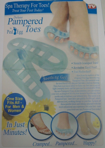 Pampered Toes by Ped Egg Spa Therapy Toe Separator Soothing Gel