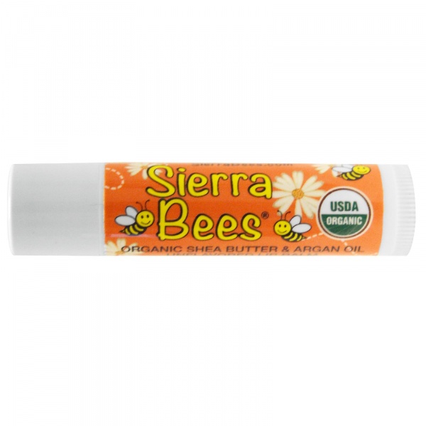 Бальзам для губ Sierra Bees, Organic Shea Butter and Argan Oil Unflavored Lip  Balm отзывы