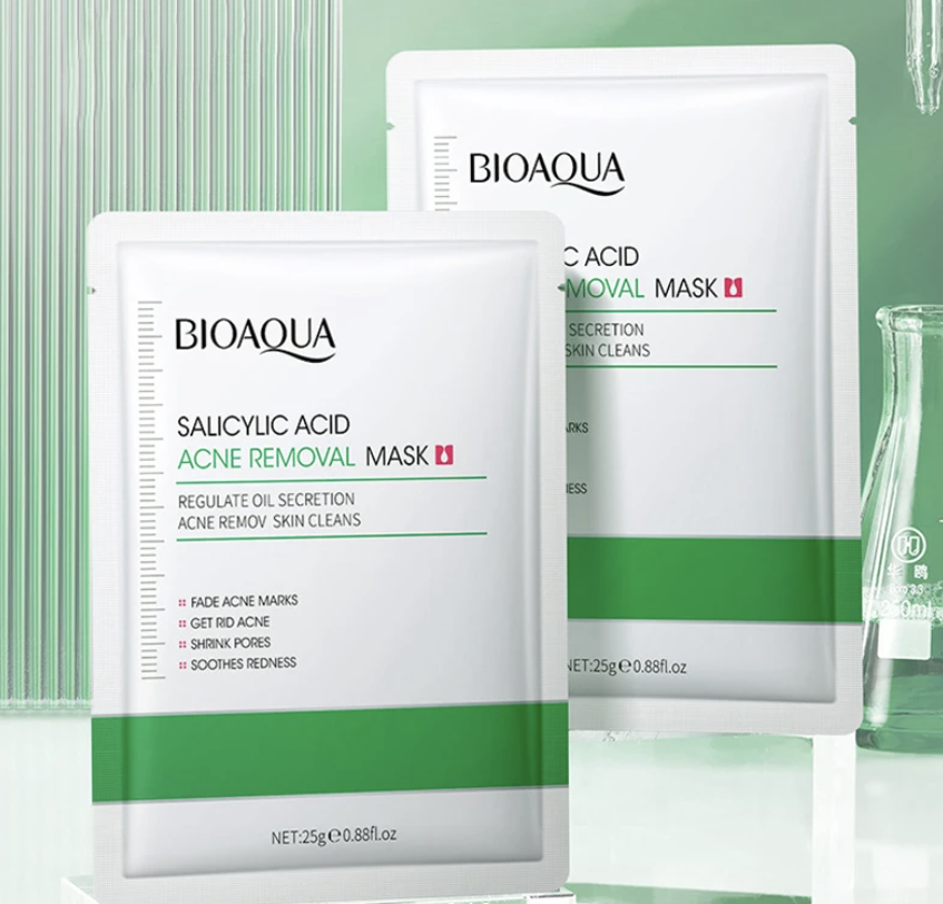 Тканевая маска для лица Bioaqua с салициловой кислотой для проблемной ...