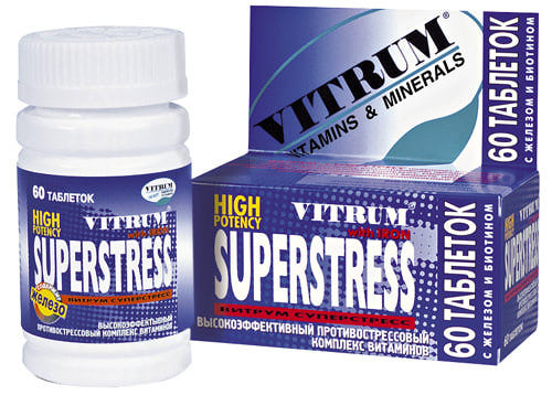 Витаминно-минеральный комплекс Unipharm Vitrum (Витрум) SUPERSTRESS .